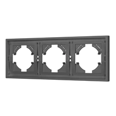 Изображение Рамка пластиковая FRM-TENDO-SFPL-3-GR (Arlight, Графитовый soft-touch)